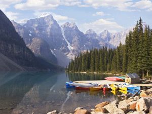 Lake Kayaks Rocky Mountains