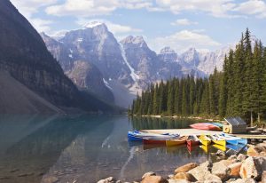 Lake Kayaks Rocky Mountains