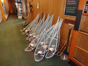 Snowshoes ready to be used
